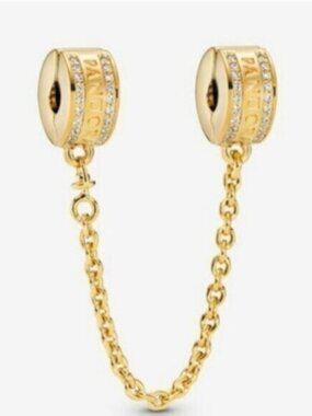 NEW Pandora Safety Chain Clip Bracelet Charm